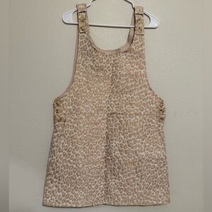 NWOT Storia Leopard Overall Dress